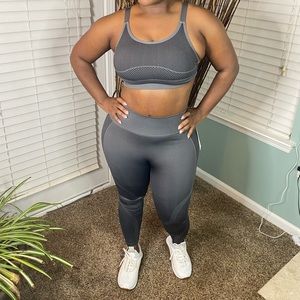 Athletic set in grey and purple $25 each!